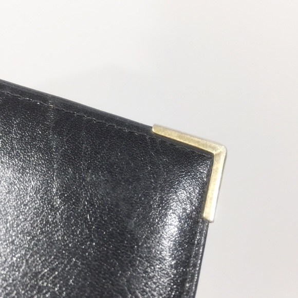 Celine carriage logo black leather large vintage bifold wallet - Picture 4 of 11